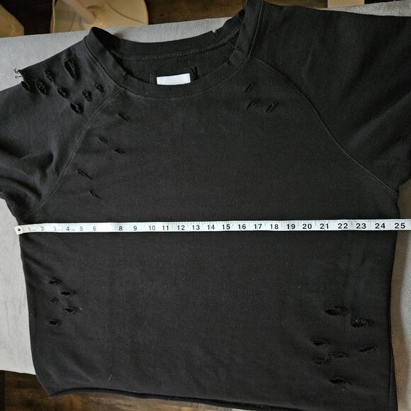 Chelsea DeBoer by Lily & Lottie - Women's Distressed Crew Neck Sweatshirt - Med - Picture 8 of 8